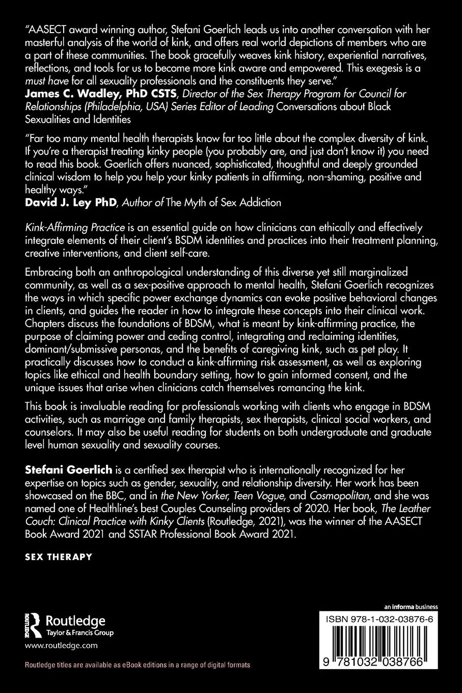 Rückseite: 9781032038766 | Kink-Affirming Practice | Stefani Goerlich | Taschenbuch | Englisch