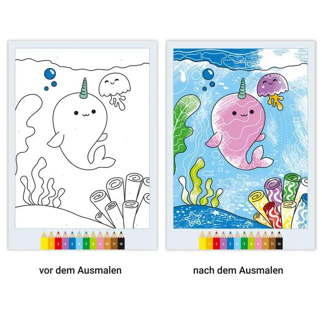Bild: 9783473488766 | CreArt Malen nach Zahlen ab 5 - Zauberpapier: Kawaii Süße Freunde