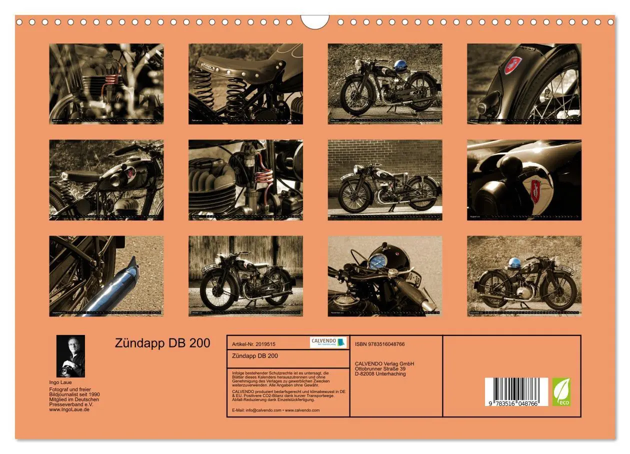 Bild: 9783516048766 | Zündapp DB 200 (Wandkalender 2026 DIN A3 quer), CALVENDO...