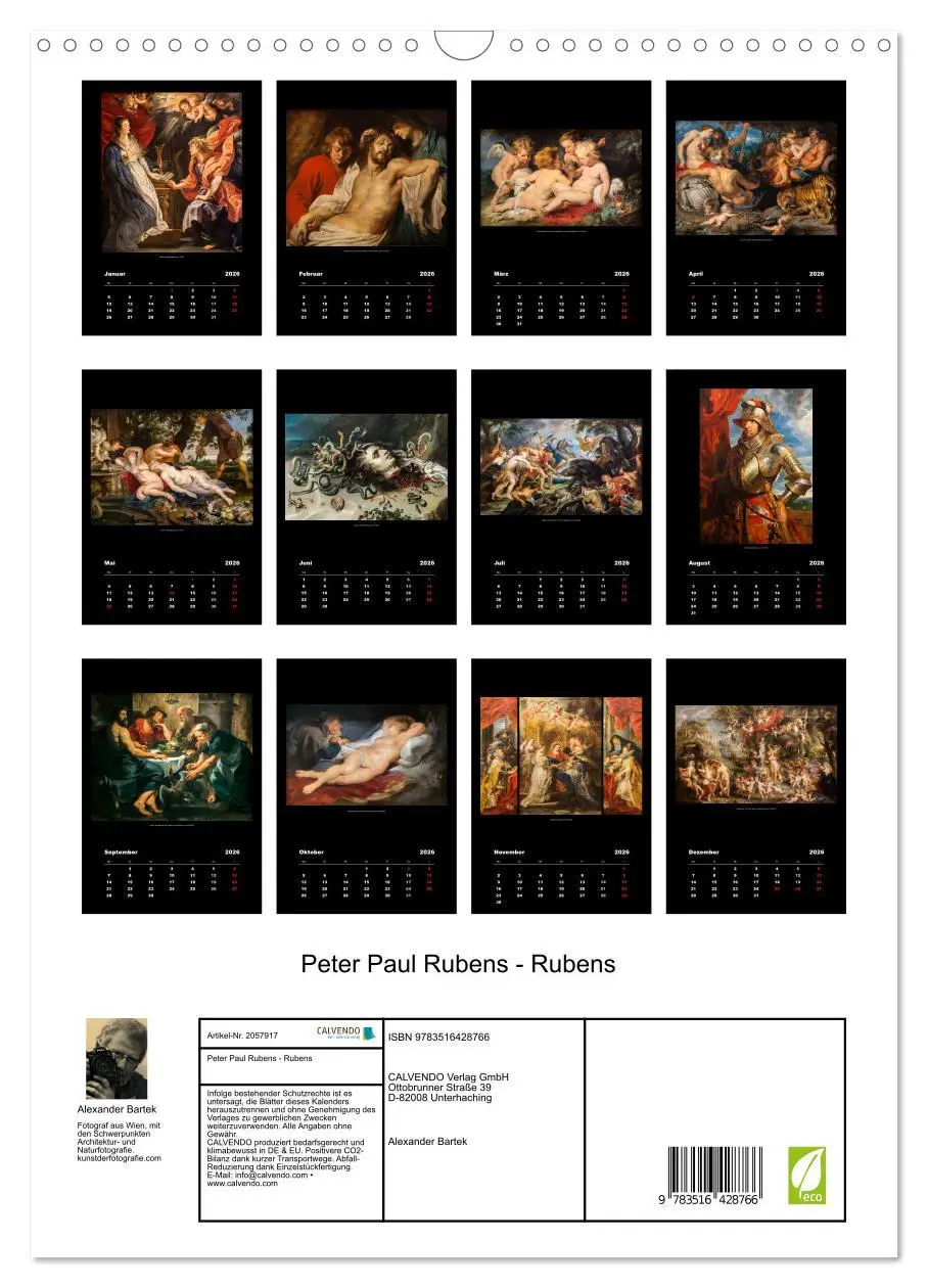 Bild: 9783516428766 | Peter Paul Rubens - Rubens (Wandkalender 2026 DIN A3 hoch),...