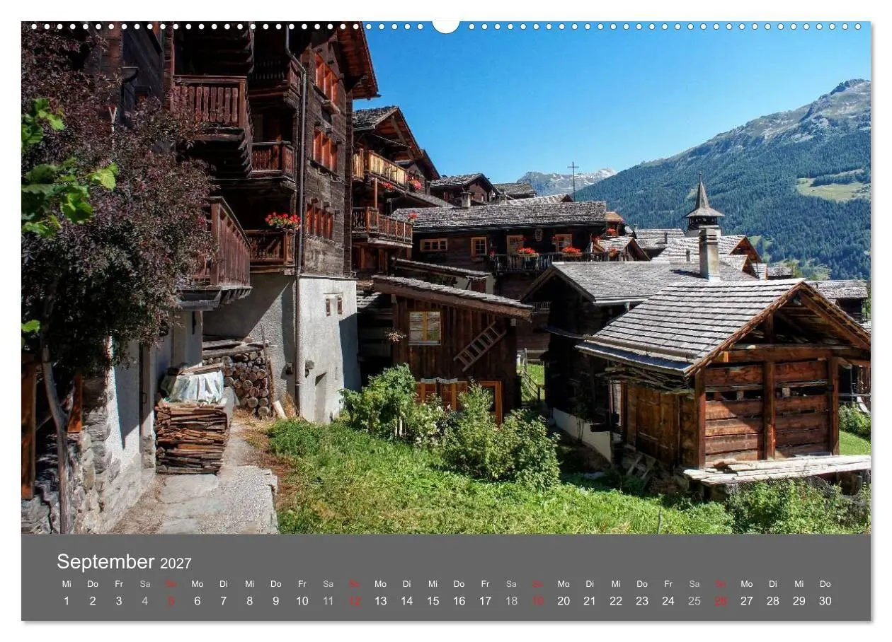 Bild: 9783594028766 | Wallis. Perle der Schweiz (hochwertiger Premium Wandkalender 2027...