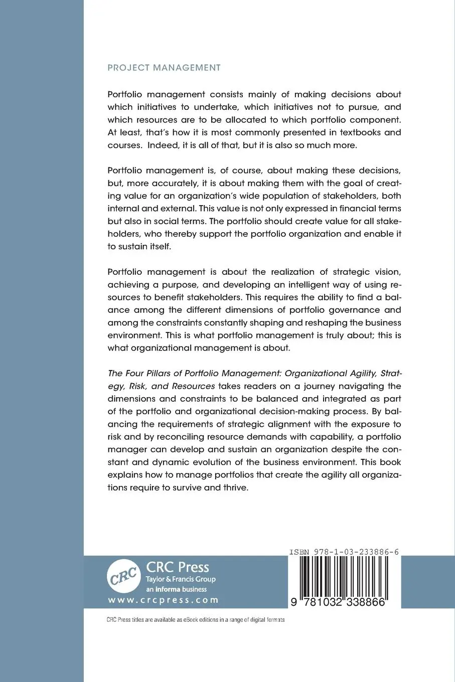 Rückseite: 9781032338866 | The Four Pillars of Portfolio Management | Olivier Lazar | Taschenbuch
