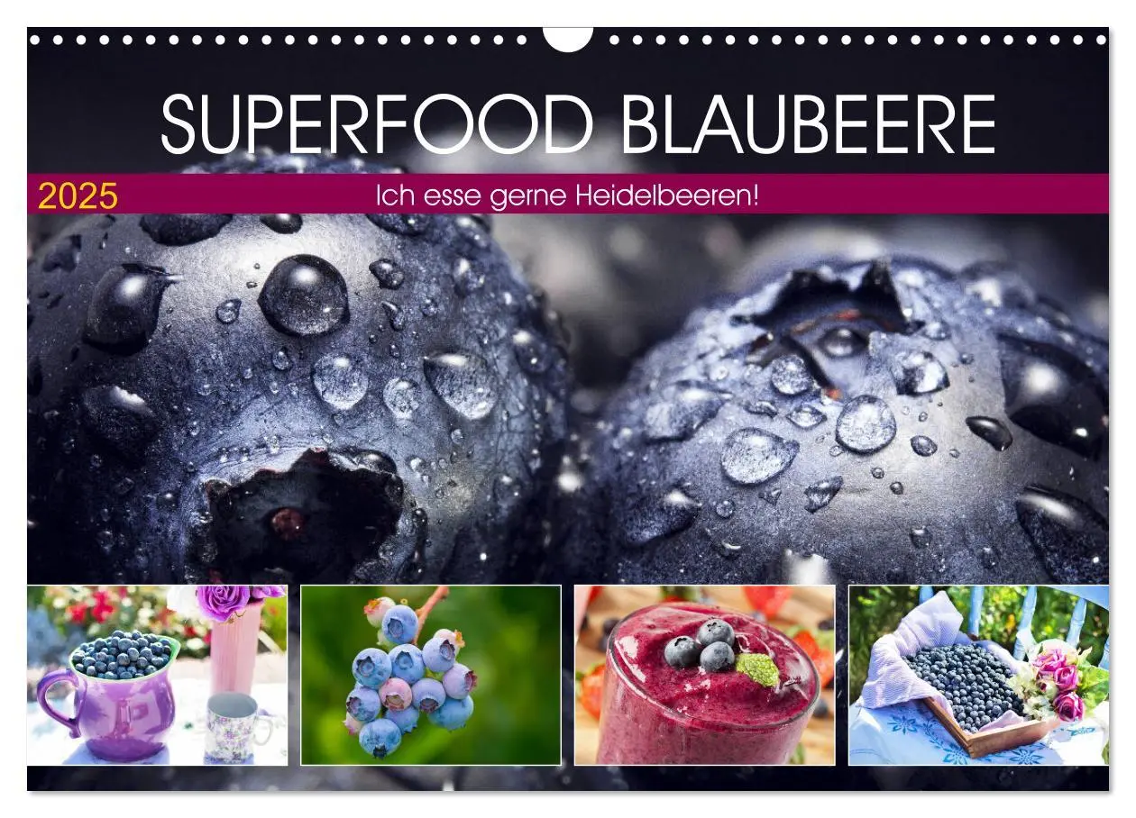 Cover: 9783435308866 | Superfood Blaubeere. Ich esse gerne Heidelbeeren! (Wandkalender...