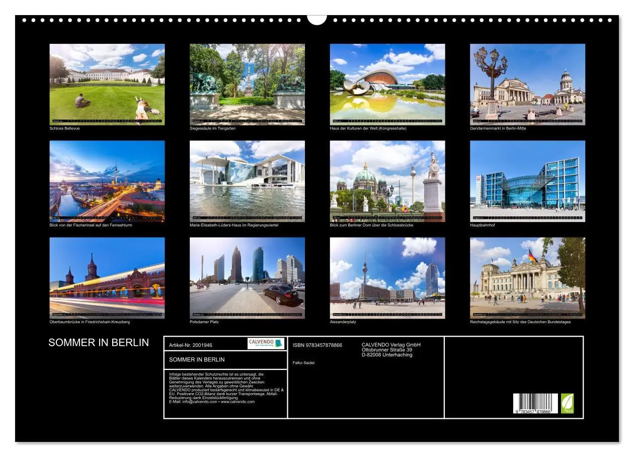 Bild: 9783457878866 | SOMMER IN BERLIN (Wandkalender 2026 DIN A2 quer), CALVENDO...