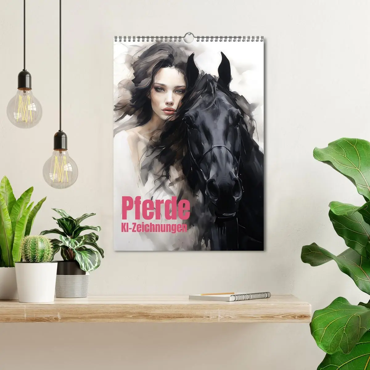 Bild: 9783516278866 | Pferde - KI-Zeichnungen (Wandkalender 2026 DIN A3 hoch), CALVENDO...