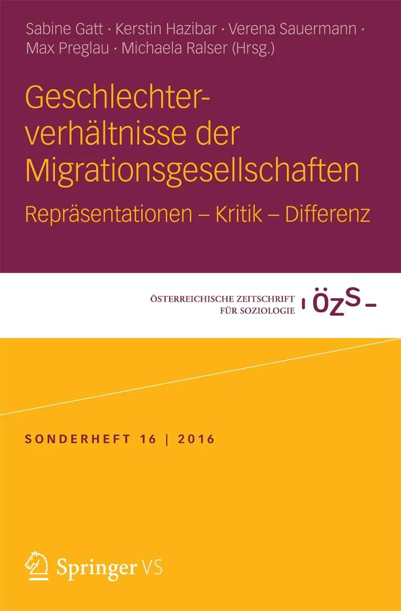 Cover: 9783658158866 | Geschlechterverhältnisse der Migrationsgesellschaften | Gatt (u. a.)