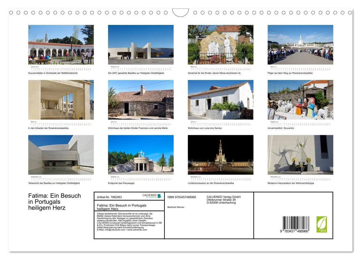 Bild: 9783457488966 | Fatima: Ein Besuch in Portugals heiligem Herz (Wandkalender 2026...