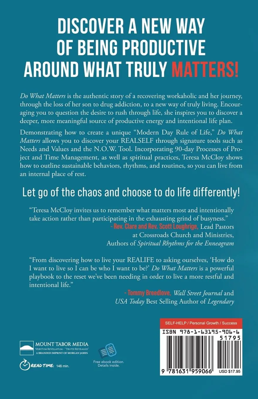Rückseite: 9781631959066 | Do What Matters | Live From Rest, Not Rush, Using The REALIFE Process