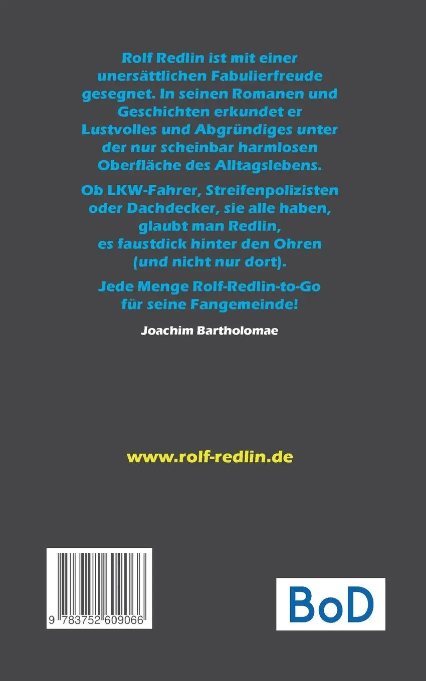 Rückseite: 9783752609066 | Der Kerl im Mann | Geschichten | Rolf Redlin | Taschenbuch | 152 S.