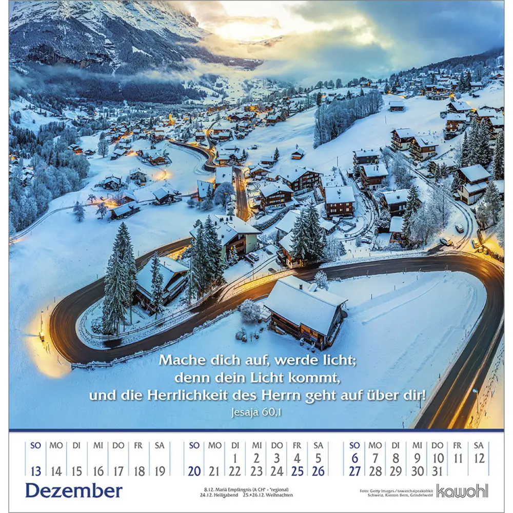 Bild: 9783754829066 | Glanz der Berge 2026 | Wandkalender mit Bergbildern und Bibelworten