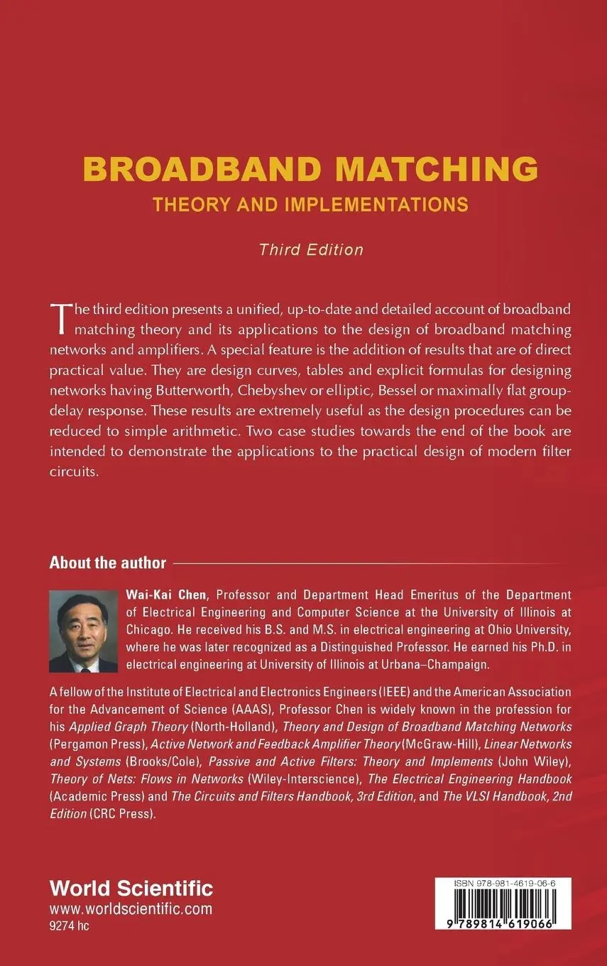 Rückseite: 9789814619066 | BROADBAND MATCHING (3RD ED) | Wai-Kai Chen | Buch | Gebunden | 2015
