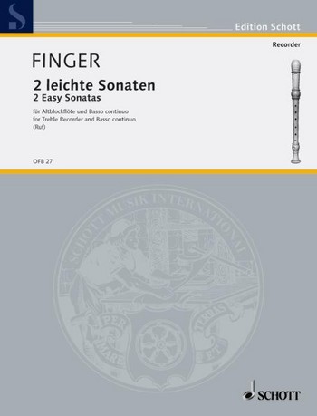 Cover: 9790001099066 | Leichte Sonaten(2) | Gottfried Finger | Buch | 1980 | Schott Music