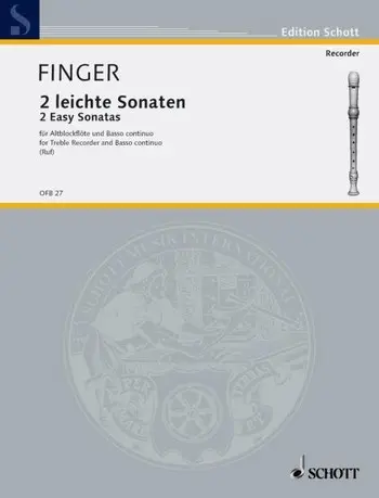 Cover: 9790001099066 | Leichte Sonaten(2) | Gottfried Finger | Buch | 1980 | Schott Music