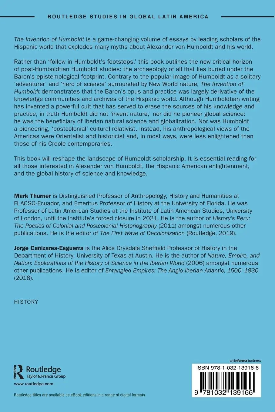 Rückseite: 9781032139166 | The Invention of Humboldt | On the Geopolitics of Knowledge | Buch