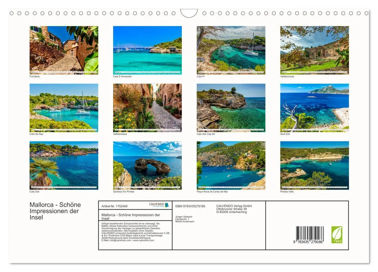 Bild: 9783435279166 | Mallorca - Schöne Impressionen der Insel (Wandkalender 2025 DIN A3...