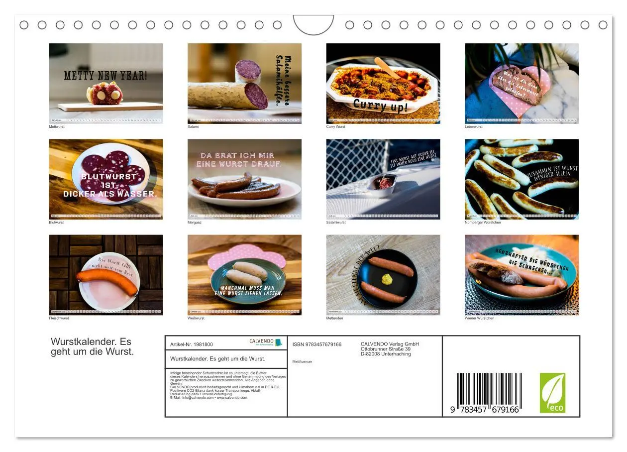 Bild: 9783457679166 | Wurstkalender. Es geht um die Wurst. (Wandkalender 2026 DIN A4...
