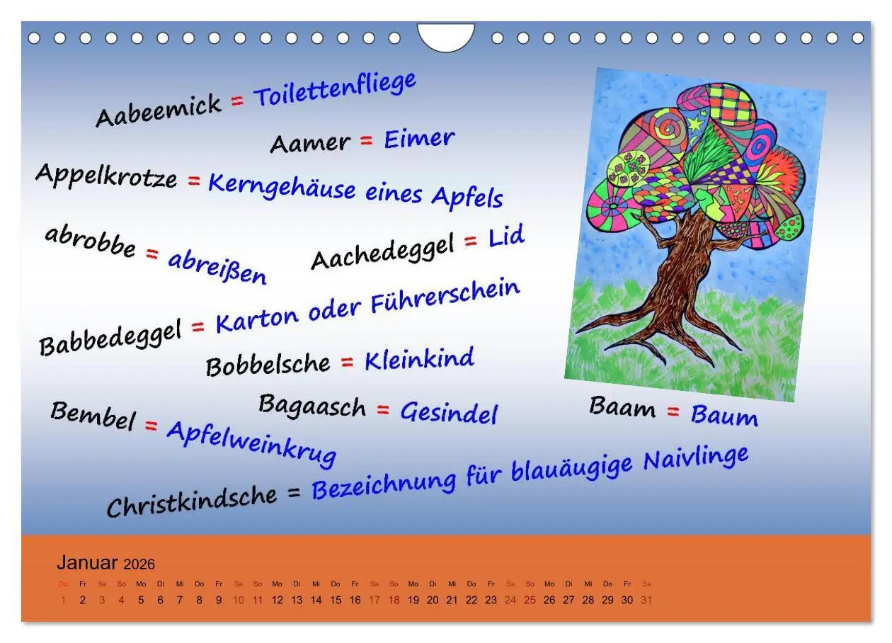 Bild: 9783457989166 | De Hessisch-Kalenner - hessisch babbele lerne in aam Johr...