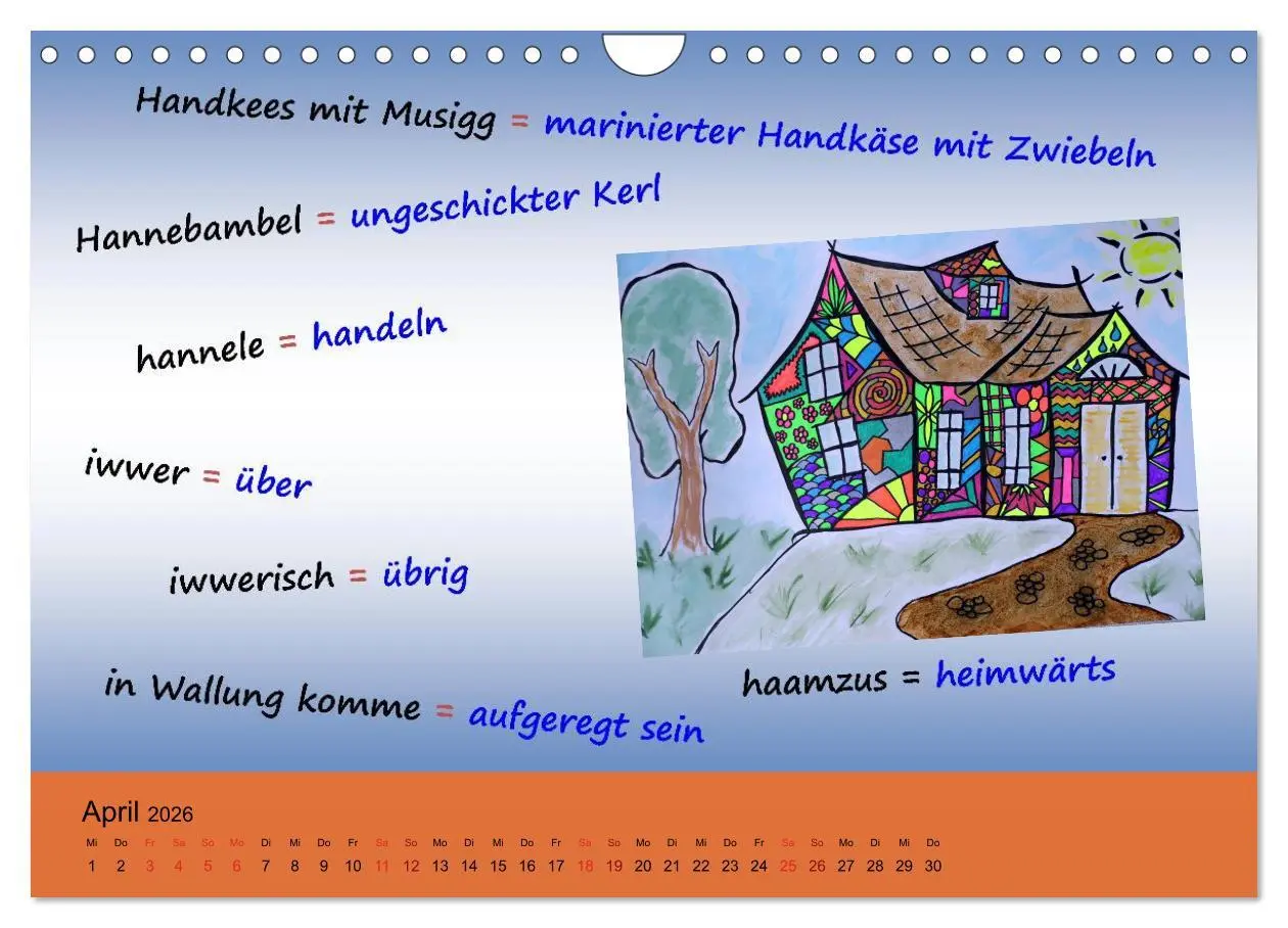 Bild: 9783457989166 | De Hessisch-Kalenner - hessisch babbele lerne in aam Johr...