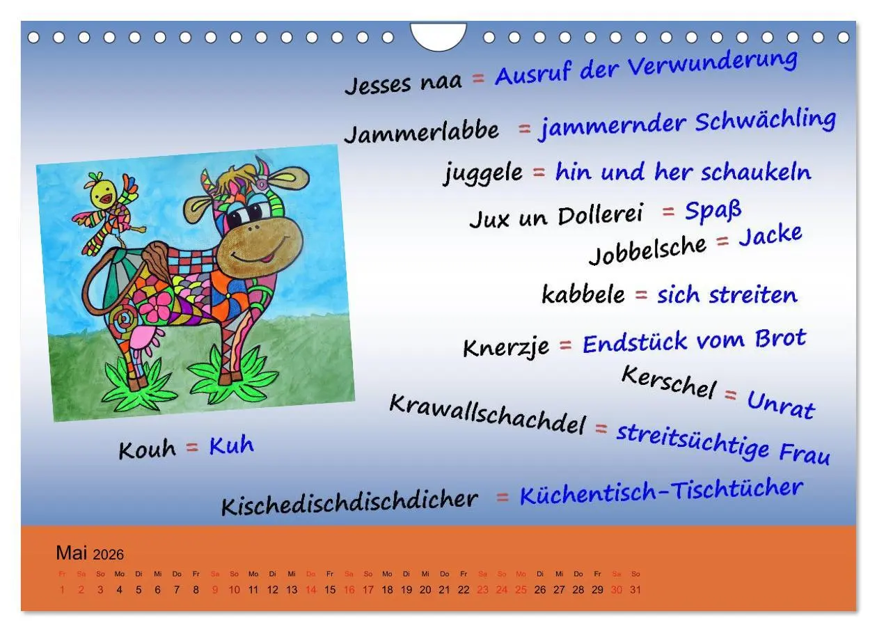 Bild: 9783457989166 | De Hessisch-Kalenner - hessisch babbele lerne in aam Johr...