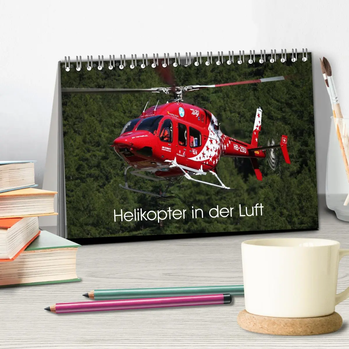 Bild: 9783516079166 | Helikopter in der Luft (Tischkalender 2026 DIN A5 quer), CALVENDO...