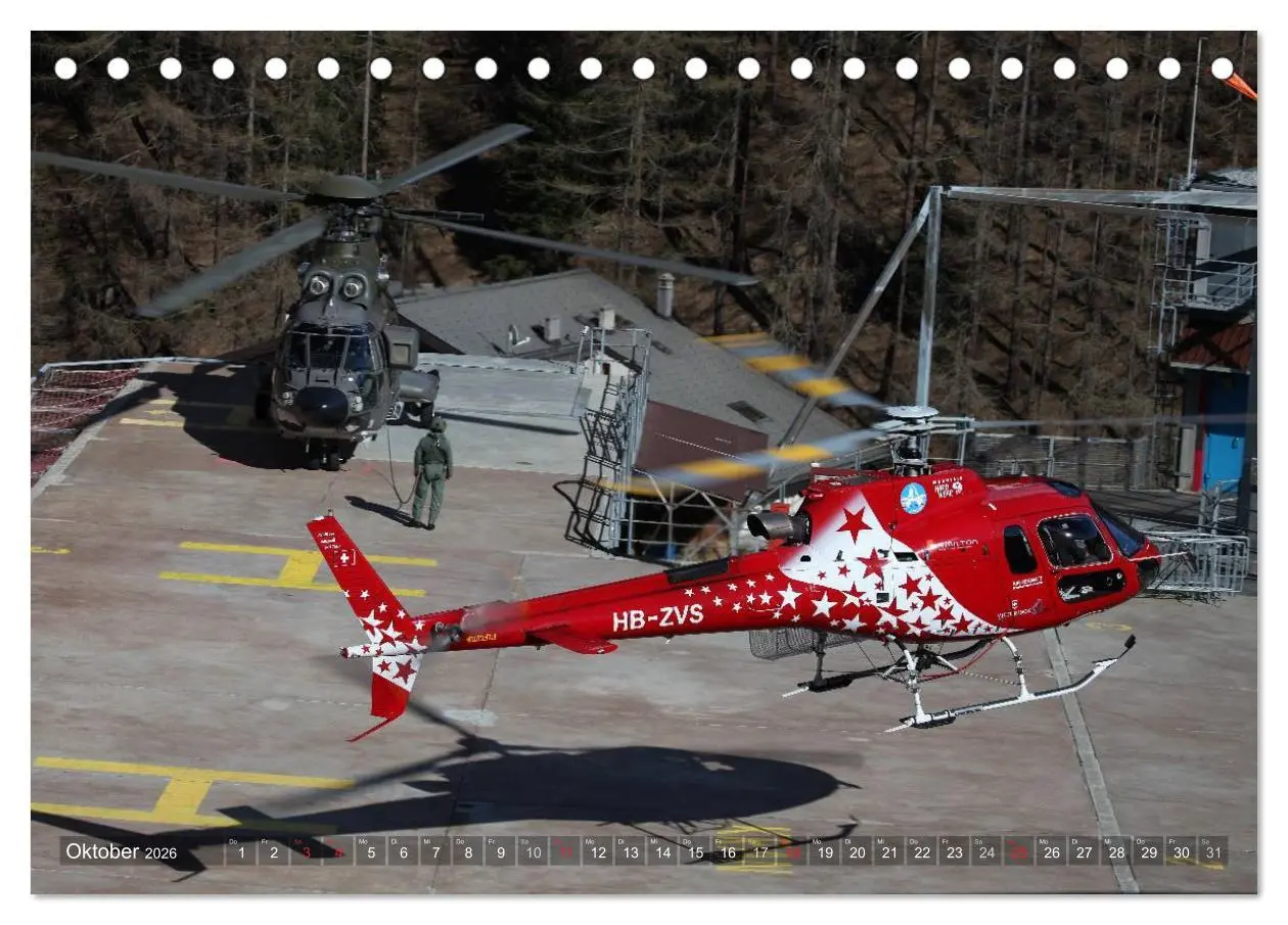 Bild: 9783516079166 | Helikopter in der Luft (Tischkalender 2026 DIN A5 quer), CALVENDO...