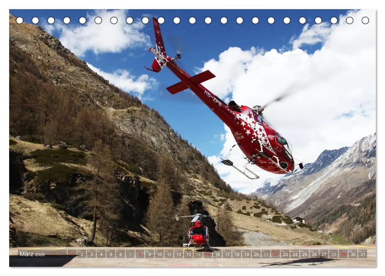 Bild: 9783516079166 | Helikopter in der Luft (Tischkalender 2026 DIN A5 quer), CALVENDO...