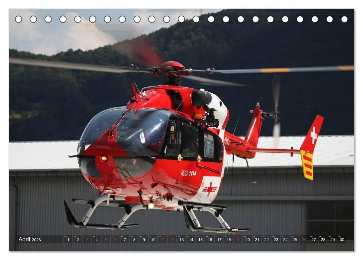 Bild: 9783516079166 | Helikopter in der Luft (Tischkalender 2026 DIN A5 quer), CALVENDO...