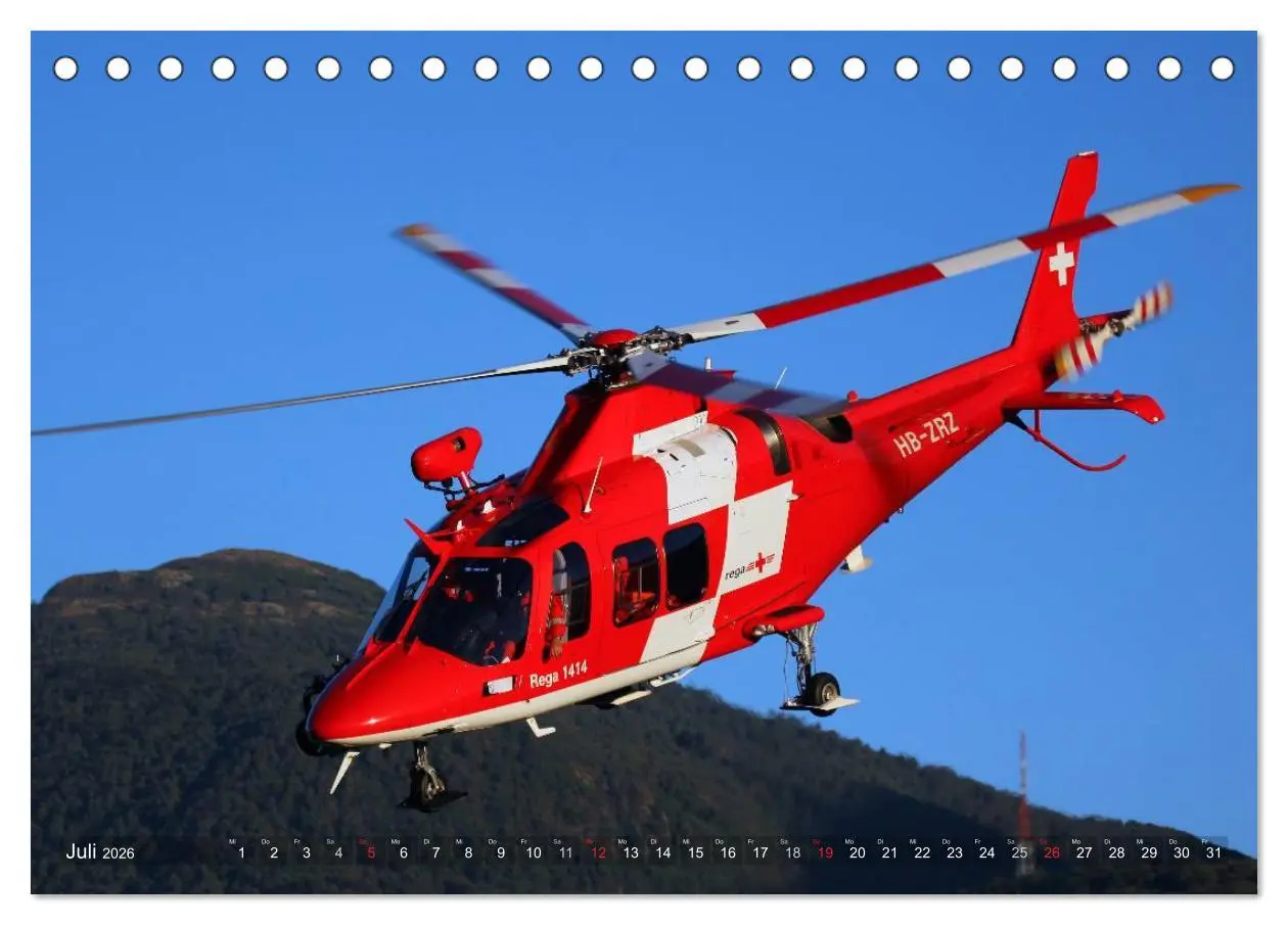 Bild: 9783516079166 | Helikopter in der Luft (Tischkalender 2026 DIN A5 quer), CALVENDO...
