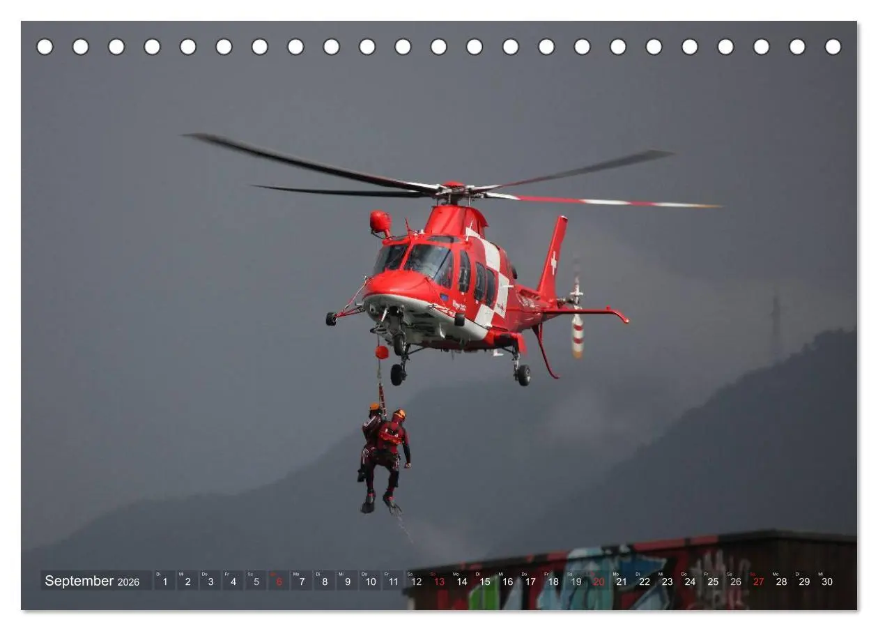 Bild: 9783516079166 | Helikopter in der Luft (Tischkalender 2026 DIN A5 quer), CALVENDO...