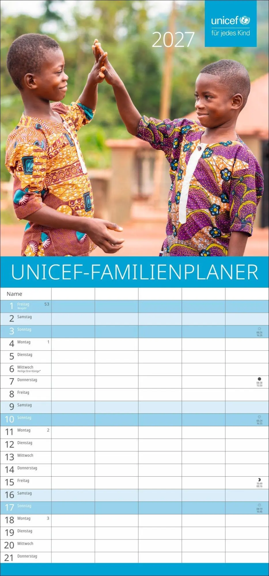Cover: 9783756419166 | Unicef Familienplaner 2027 | Kalender | 13 S. | Deutsch | 2027 | Heye