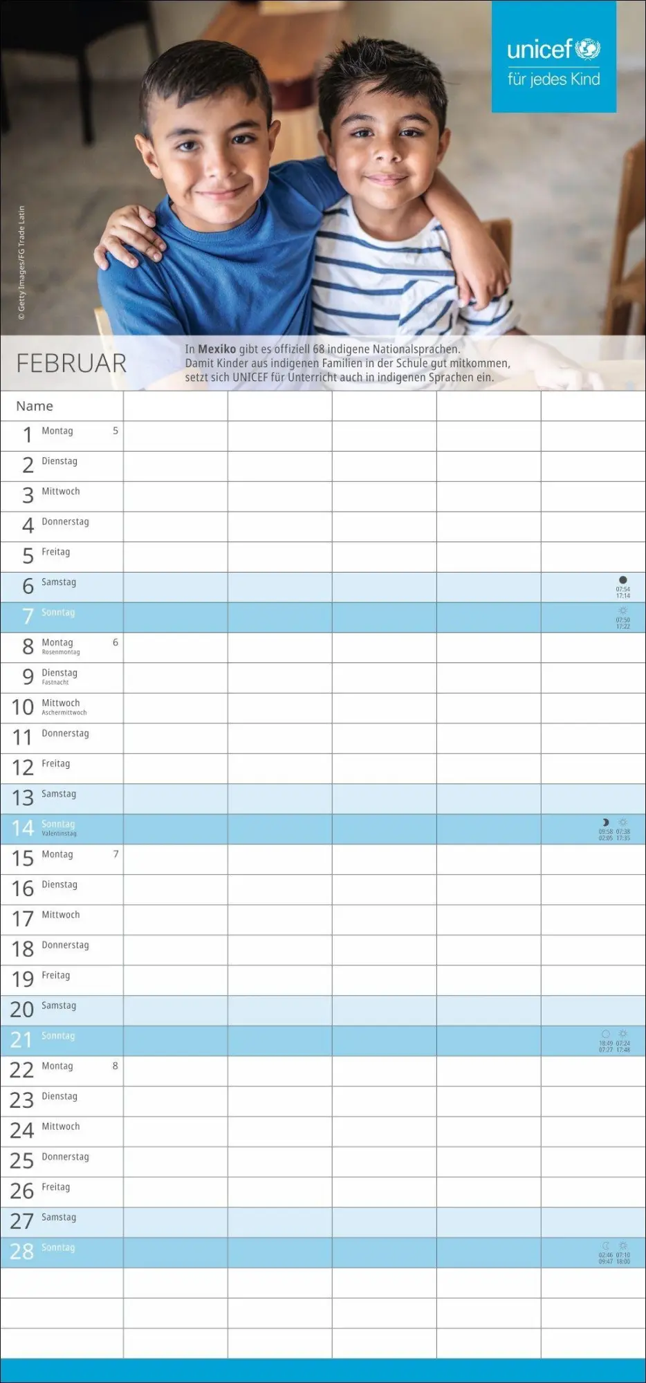 Bild: 9783756419166 | Unicef Familienplaner 2027 | Kalender | 13 S. | Deutsch | 2027 | Heye