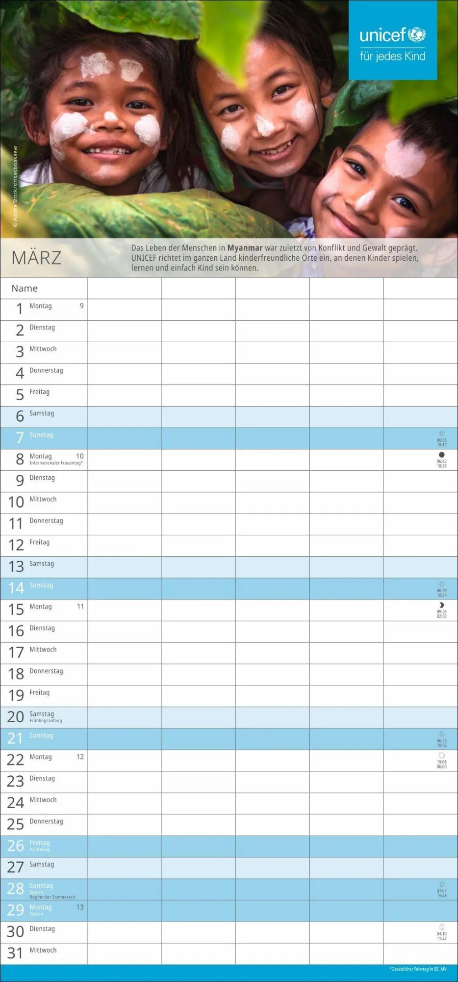 Bild: 9783756419166 | Unicef Familienplaner 2027 | Kalender | 13 S. | Deutsch | 2027 | Heye