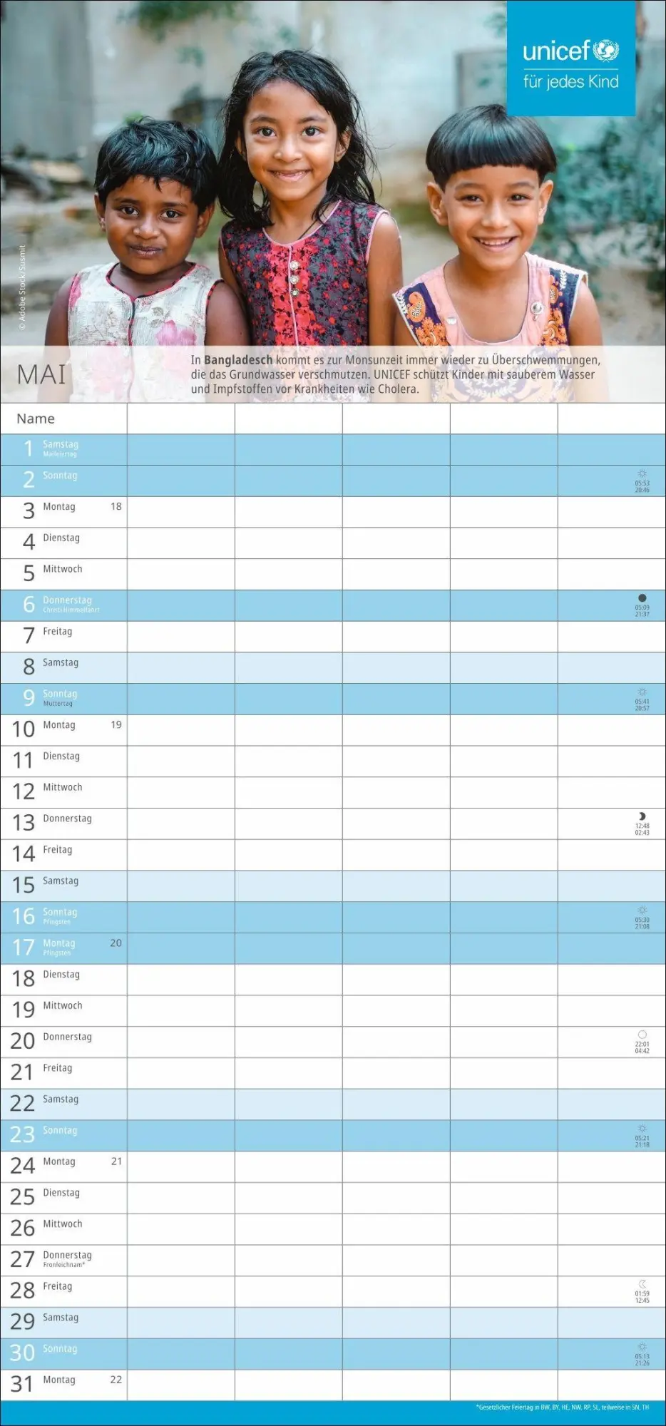 Bild: 9783756419166 | Unicef Familienplaner 2027 | Kalender | 13 S. | Deutsch | 2027 | Heye