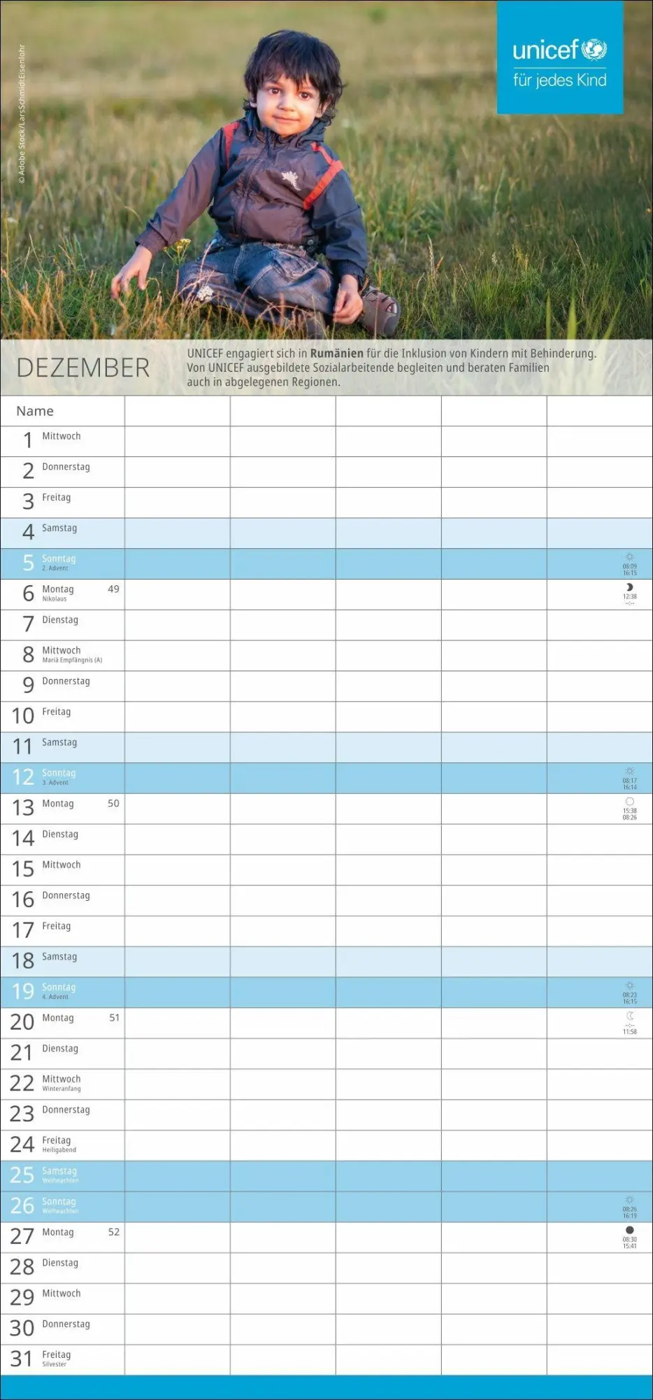 Bild: 9783756419166 | Unicef Familienplaner 2027 | Kalender | 13 S. | Deutsch | 2027 | Heye
