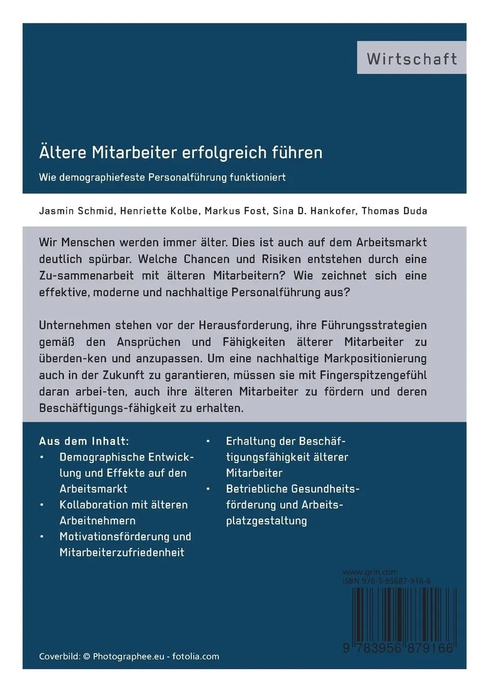 Rückseite: 9783956879166 | Ältere Mitarbeiter erfolgreich führen. Wie demopraphiefeste...
