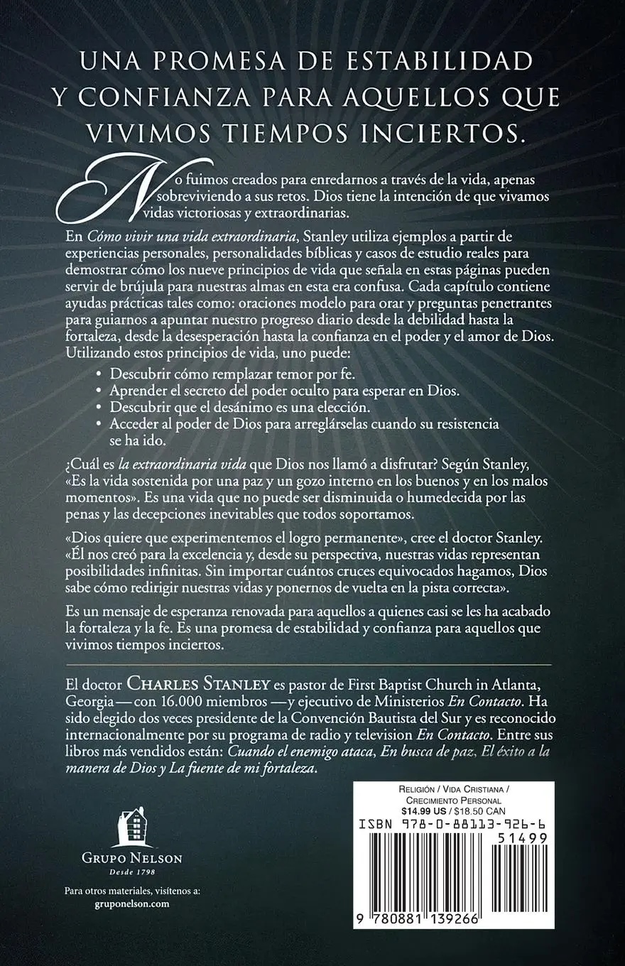Rückseite: 9780881139266 | Como Vivir una Vida Extraordinaria = Living the Extraordinary Life