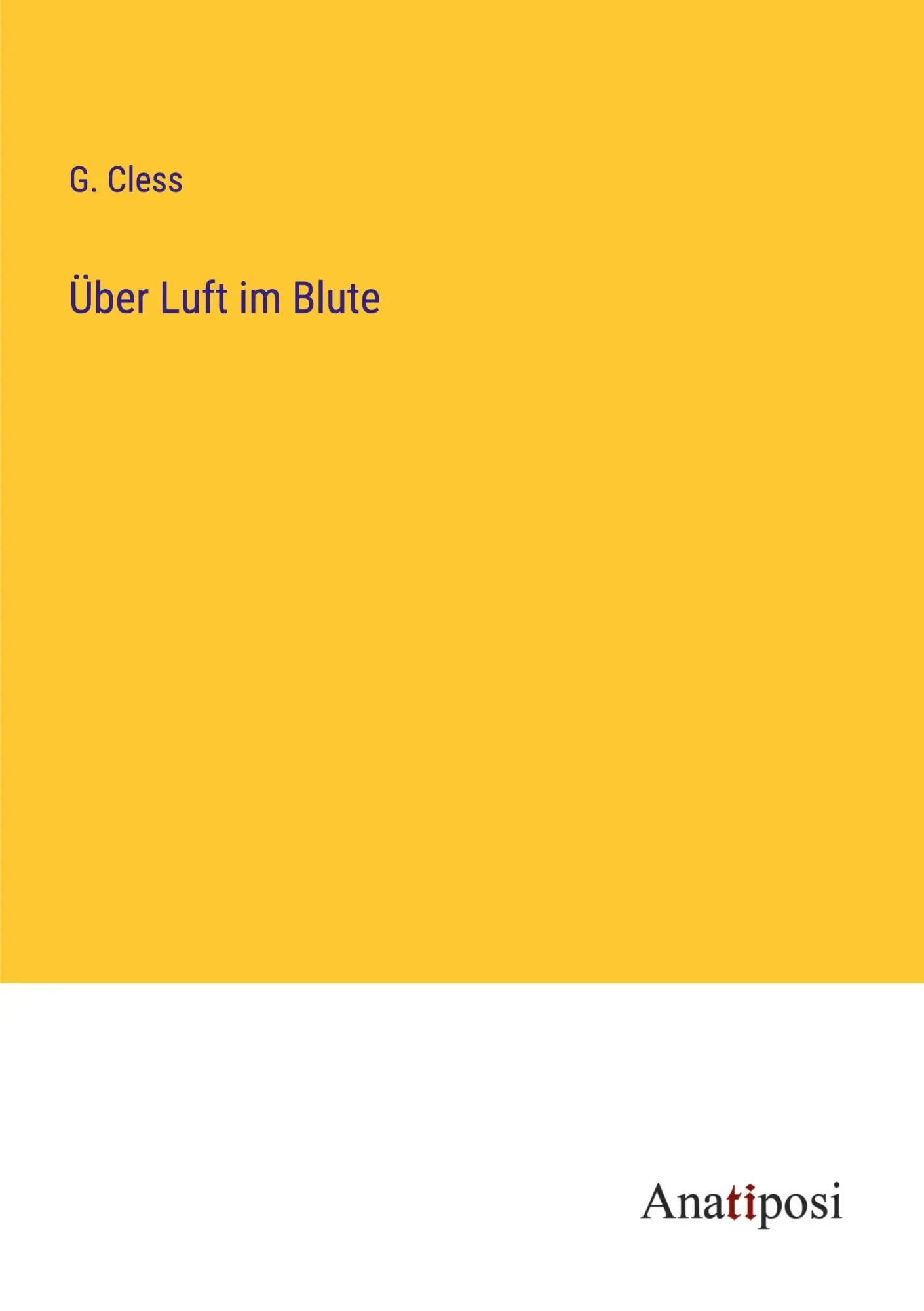 Über Luft im Blute