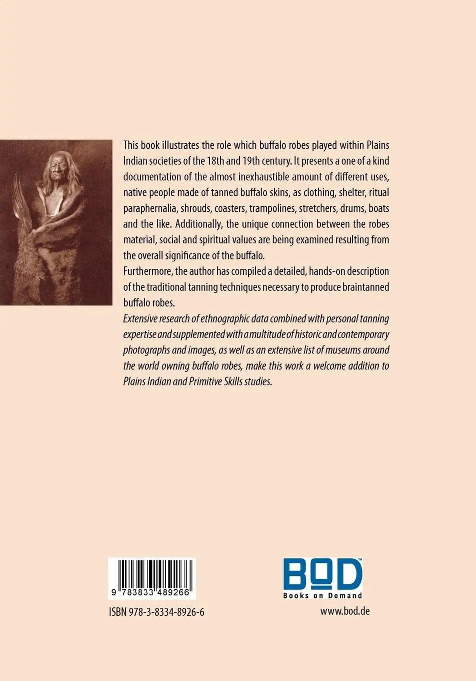 Rückseite: 9783833489266 | Native American Buffalo Robes | Markus Klek | Taschenbuch | 152 S.