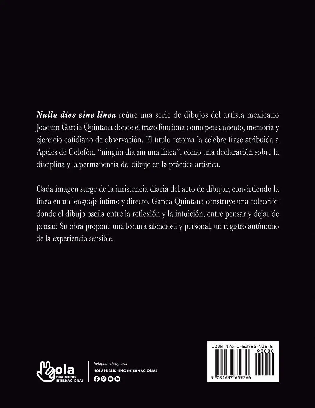Rückseite: 9781637659366 | Nulla dies sine linea | Joaquín García Quintana | Taschenbuch | 2026