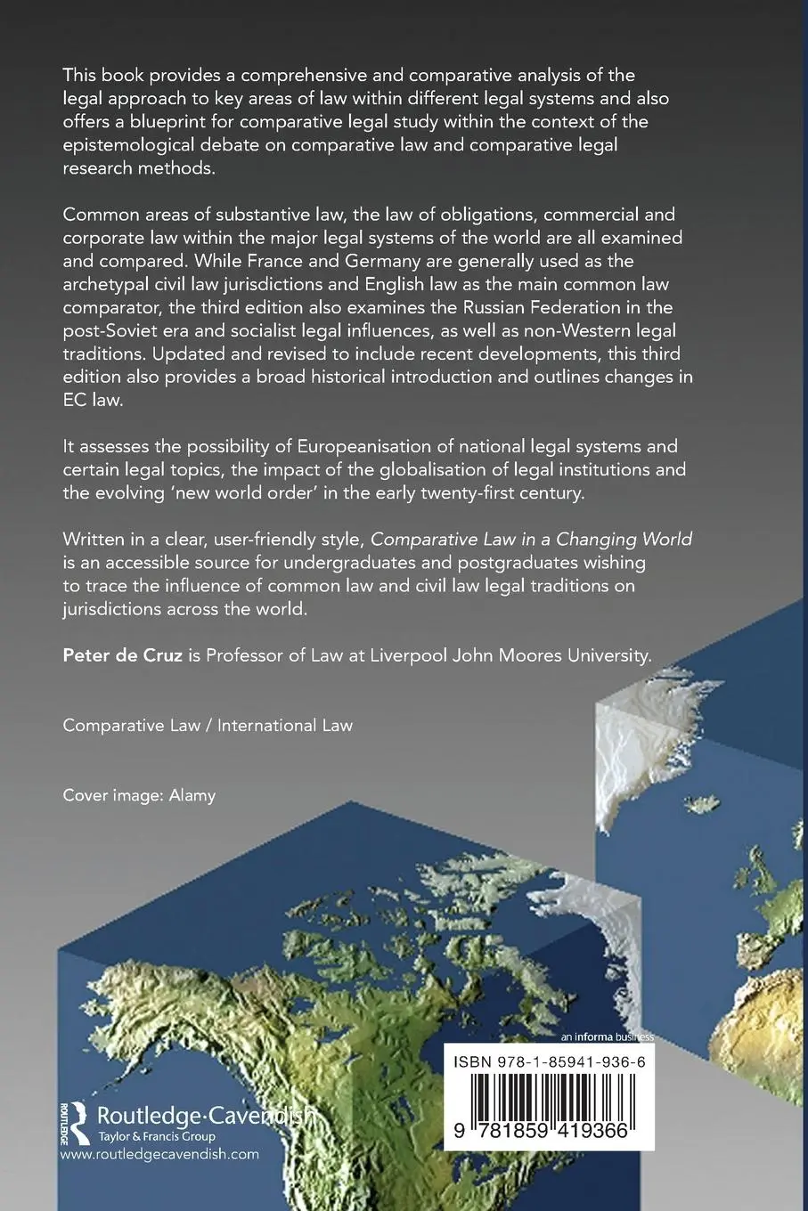 Rückseite: 9781859419366 | Comparative Law in a Changing World | Peter De Cruz | Taschenbuch