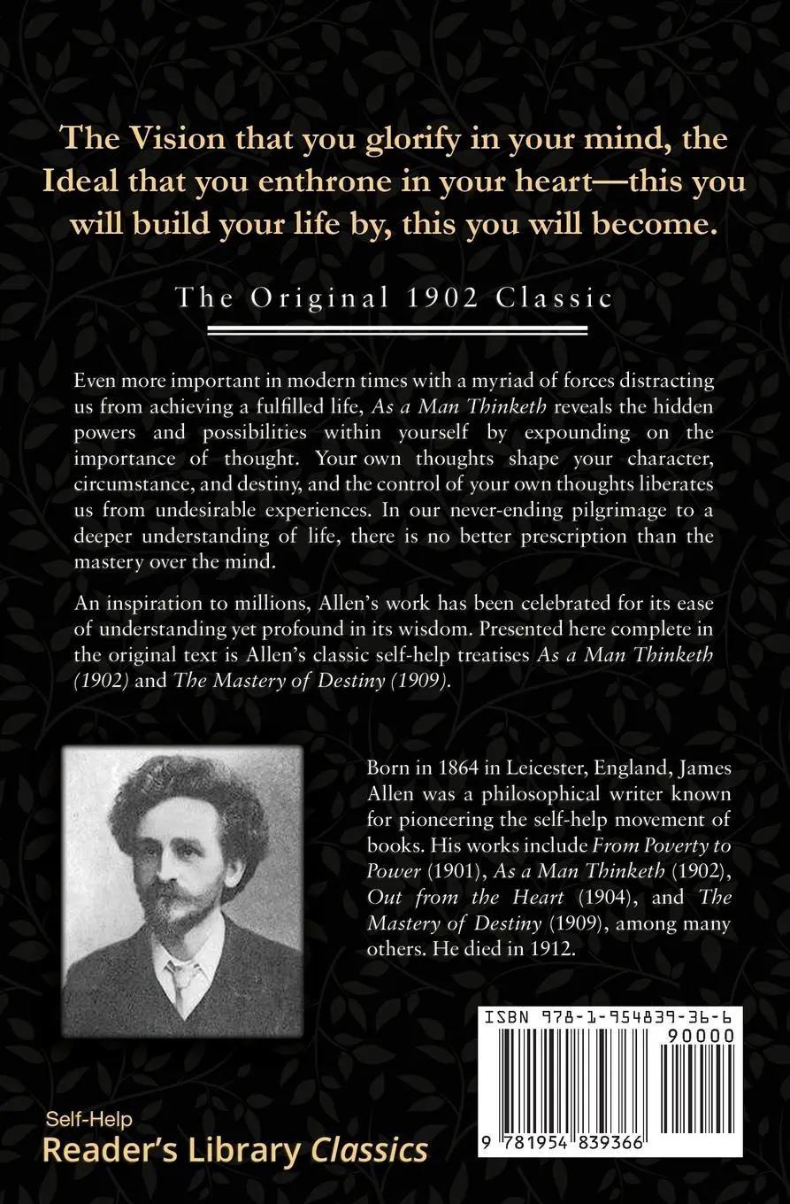 Rückseite: 9781954839366 | As a Man Thinketh - the Original 1902 Classic (includes the Mastery...