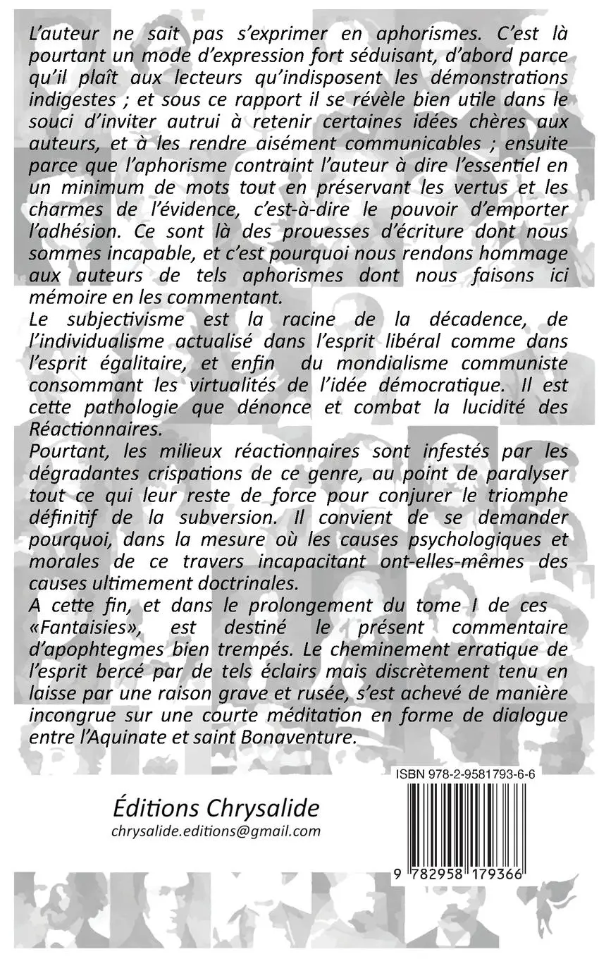 Rückseite: 9782958179366 | Citations choisies et fantaisies quodlibétales | Jean-Jacques Stormay