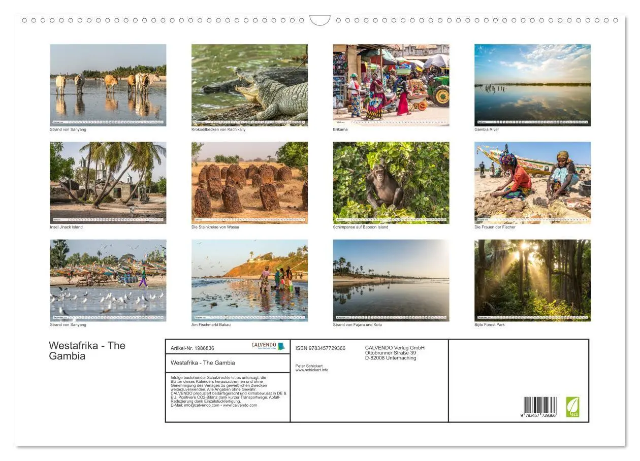 Bild: 9783457729366 | Westafrika - The Gambia (Wandkalender 2026 DIN A2 quer), CALVENDO...