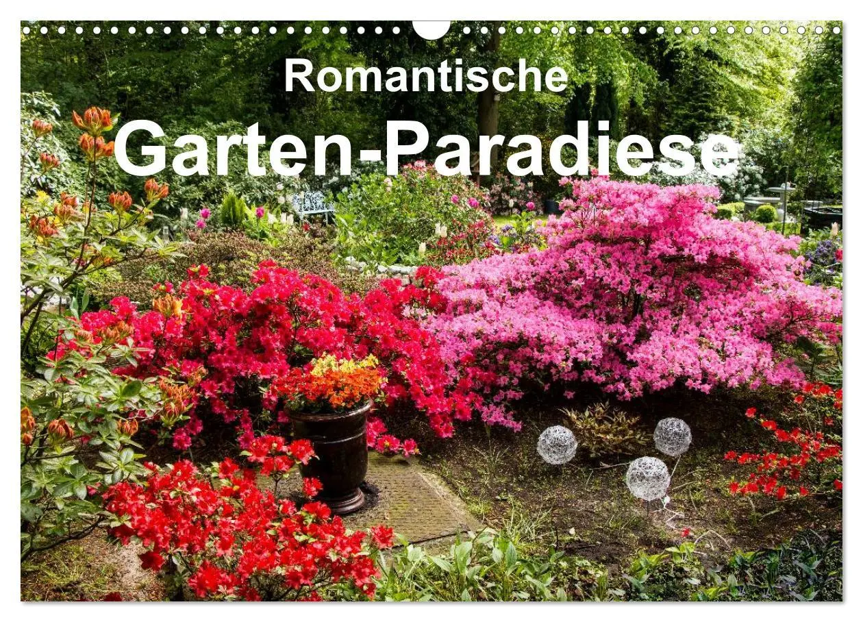 Cover: 9783516059366 | Romantische Garten-Paradiese (Wandkalender 2026 DIN A3 quer),...