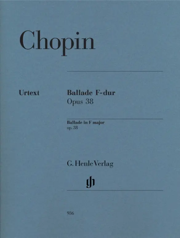 Cover: 9790201809366 | Ballade In F Major Op.38 | Besetzung: Klavier zu zwei Händen | Buch