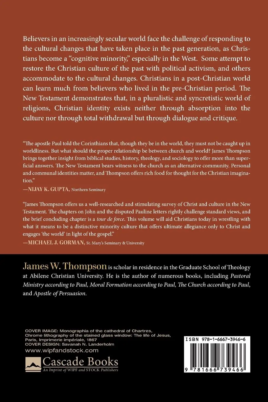 Rückseite: 9781666739466 | Christ and Culture in the New Testament | James W. Thompson | Buch