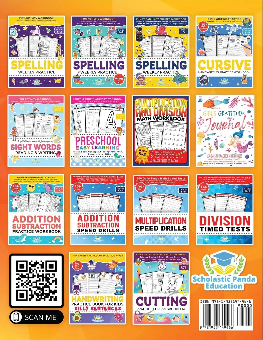 Rückseite: 9781953149466 | Spelling Weekly Practice for 4th Grade | Scholastic Panda Education