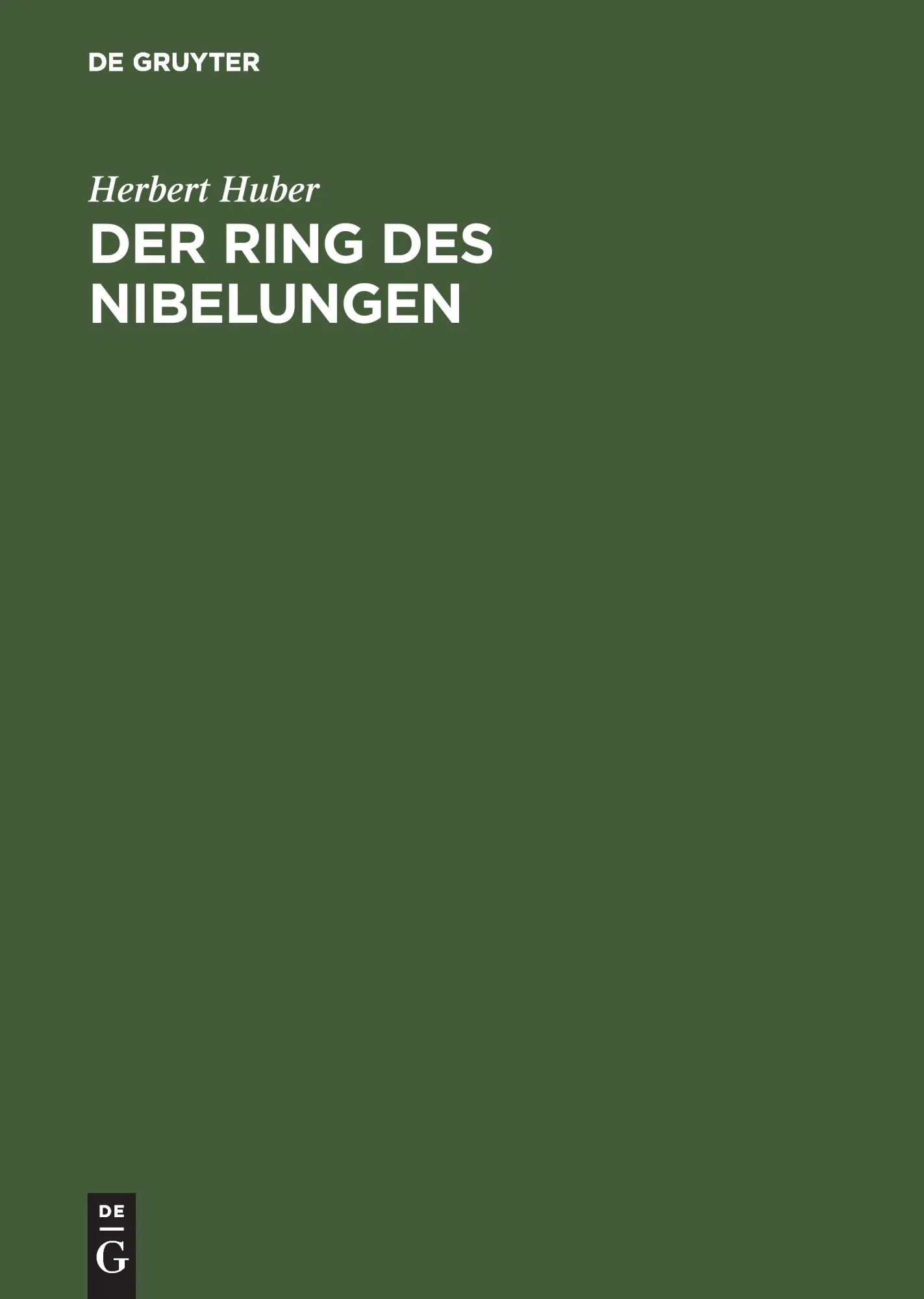 Cover: 9783050039466 | Der Ring des Nibelungen | Herbert Huber | Buch | Deutsch | 1995