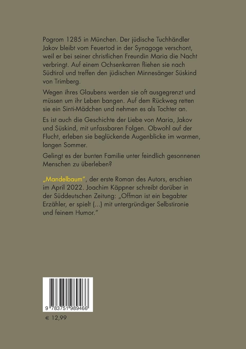 Rückseite: 9783751989466 | Jakov der Municher | Eine Roadstory im Mittelalter | Marian Offman