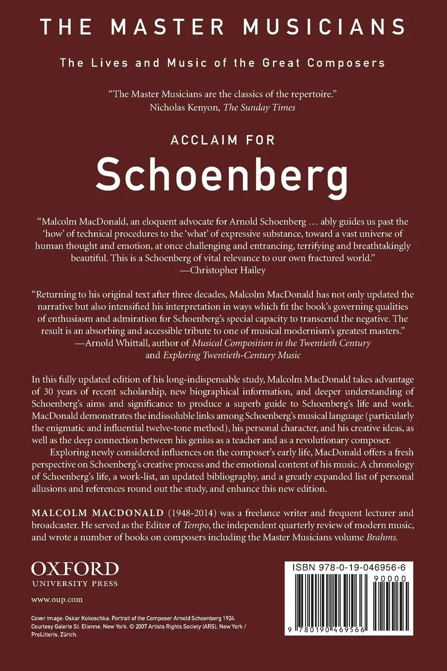 Rückseite: 9780190469566 | Schoenberg | Malcolm Macdonald | Taschenbuch | Englisch | 2015